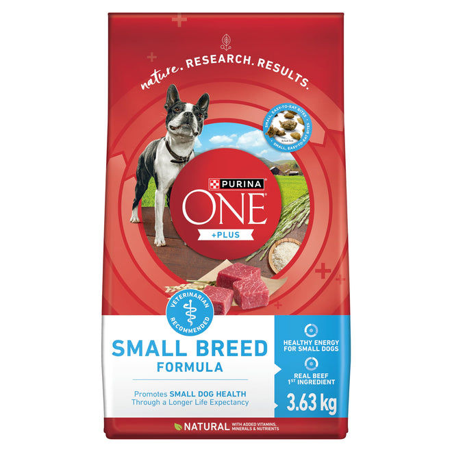 Purina ONE Dry Dog Food, +Plus Small Breed with Beef - 3.63 kg Bag (1 Pack) 🍁 All In One Marketplace Canada