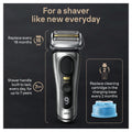 Braun Shavers for Men, Trimmer, Electric Foil Razor, Series 9 Pro+ Shaver, Precision Long Hair Trimmer, Wet & Dry with SmartCare Center, 9567cc, Silver 🍁 All In One Marketplace Canada