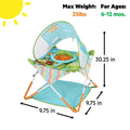 Bright Starts Pop 'N Jump Portable Activity Jumper, Indoor/Outdoor Use, Owl Forest with 4 Sensory Toys, Ages 6-12 Months 🍁 All In One Marketplace Canada