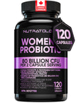 Nutratology® Probiotics for Women | Canadian-Made | 40 Billion CFUs Per Capsule | 80 Billion CFUs Per Serving - Bloating Relief & Digestion - 4 Strains of Women's Probiotic for Gut Health -120 Count 🍁 All In One Marketplace Canada