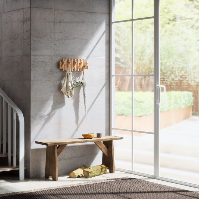 Umbra Picket Coat Rack Wall Mount – 5 Flip-Down Wood Coat Hooks, Modern & Functional Storage, Easy Install Wall Hooks, Natural 🍁 All In One Marketplace Canada