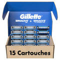 Gillette Men's Razor Blade Refills, 13 Mach3 Cartridges + 2 Mach3 Turbo Cartridges Blue, Total Pack of 15 🍁 All In One Marketplace Canada