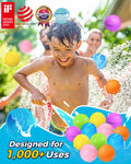 Reusable Water Bomb Balloons, Silicone Water Splash Ball with Mesh Bag, Quick Self-Sealing Water Bomb for Kids Adults Outdoor Activities Water Games Toy Outside Summer Fun Party Supplies (12Pack) 🍁 All In One Marketplace Canada
