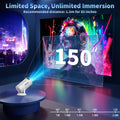[2026 Upgraded] Mini Projector Support 4K 1080P FHD Auto Keystone 270° Rotatable with WiFi 6 and Bluetooth 5.2 Projector Portable Compatibile with HDMI/TV Stick/Memory Stick/Laptop,White 🍁 All In One Marketplace Canada