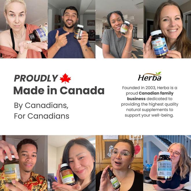 Herba Krill Oil Omega 3 Supplements - 120 Softgels | 1000mg of Antarctic Krill Oil Per Day (2 softgels 500mg each) | Source of Omega 3 Fatty Acids | High Astaxanthin | Premium Grade - 500mg per Soft Gel | Made in Canada 🍁 All In One Marketplace Canada