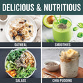 Viva Naturals Organic Chia Seeds, 2 lb – Plant-Based Omega-3s & 6s and Vegan Protein, Non-GMO, Black Chia Seeds Organic, Graine de Chia – Perfect for Smoothies, Salads, and Chia Seed Pudding 🍁 All In One Marketplace Canada
