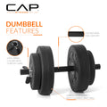 CAP Barbell 40-Pound Adjustable Cement Dumbbell Set – Versatile Vinyl Coated Weights for Home Gym Excellence 🍁 All In One Marketplace Canada