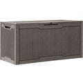 YITAHOME 100 Gallon Large Resin Deck Box Outdoor Storage Boxes for Patio Furniture, Outdoor Cushions, Garden Tools and Pool Supplies-Waterproof,Lockable (Taupe) 🍁 All In One Marketplace Canada