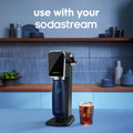 SodaStream - Fizz & Go Cool Bottle | Stainless Steel Carbonating Water Bottle | Keeps Drinks Cold 12 Hrs | Cupholder Friendly | Compatible with Pink CO2 cylinder machines | Blueberry color | 0.9L 🍁 All In One Marketplace Canada