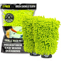 Chemical Guys Chenille Premium Scratch-Free Microfiber Wash Mitt Green, Great for Cars, Trucks, SUVs, RVs & More (2 Pack) 🍁 All In One Marketplace Canada