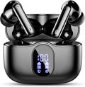 Wireless Earbuds, Bluetooth Headphones 5.4 HiFi Stereo, Wireless Earphones with ENC Noise Cancelling Mic, IP7 Waterproof in Ear Headphones, LED Digital Display Ear Buds, Touch Control, Black 🍁 All In One Marketplace Canada