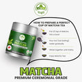 Organic Matcha Green Tea Powder – Ceremonial Grade – 50g Tin | Premium Japanese Green Tea | Smooth & Vibrant | Superfood for Lattes, Smoothies & Baking 🍁 All In One Marketplace Canada