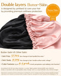 YANIBEST Silk Bonnet Satin Bonnet for Sleeping Women and Men, Adjustable Double Layer Hair Bonnet for Curly Hair Pink 🍁 All In One Marketplace Canada
