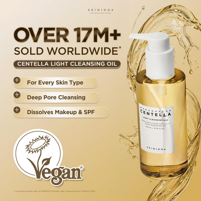 SKIN1004 Madagascar Centella Light Cleansing Oil (6.76 Fluid Ounce) Pure and light oil with fresh cleansing effect, Micellar Cleansing Hypoallergenic Use 🍁 All In One Marketplace Canada