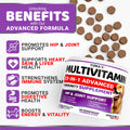 Dog Multivitamin Chewable with Glucosamine - 170 Chews - Dog Vitamins and Supplements 23 in 1 - Senior & Puppy Multivitamin for Dogs - Hip & Joint Support - Immune Health, Skin, Digestion 🍁 All In One Marketplace Canada