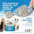 Catit Go Natural Pea Husk Multi-Cat Clumping Cat Litter, Vanilla, 6.4 kg, Dust Free & Lightweight Cat Litter, Cat Liter, Cat Litter Clumping, Bentonite Clay 🍁 All In One Marketplace Canada