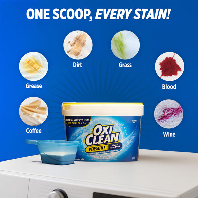 OxiClean Versatile Stain Remover Powder for Household, Laundry, Carpet, and Upholstery - Colour Safe, Chlorine Bleach Free, 3.27 kg 🍁 All In One Marketplace Canada