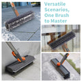 3 in 1 Floor Scrub Brush with Long Handle and 360° Rotation Head, Multi-Purpose Cleaning Brush, Including Flat Bristle Brush, Angled Bristle Brush and Scraper 🍁 All In One Marketplace Canada