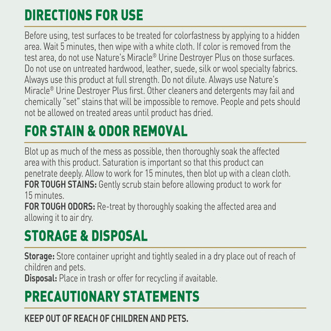 Nature's Miracle Urine Destroyer Plus For Dogs With Flip & Go Sprayer, 64 Ounces, Enzymatic Formula For Dogs Powers Out Tough Dog Urine Messes And Yellow, Sticky Residue 🍁 All In One Marketplace Canada