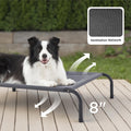 Bedsure Large Elevated Outdoor Dog Bed - Raised Dog Cot for Large Dogs, Portable Outdoor Pet Bed for Camping or Beach, Cooling Summer Frame with Breathable Mesh, Grey, 49 Inches 🍁 All In One Marketplace Canada