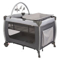 Safety 1st Amherst Baby Playard – 3-in-1 Travel-Ready Playard, Bassinet & Changer with Storage, Toy Bar – for Newborn to Toddler – Stardust 🍁 All In One Marketplace Canada