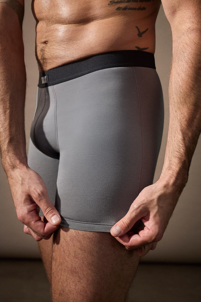 SAXX Underwear Co. Men's Core Cotton Boxer Brief Fly 3-Pack, Black/Shade/Dark Denim, X-Large 🍁 All In One Marketplace Canada