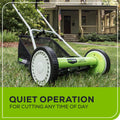 Greenworks 16-Inch Reel Lawn Mower with Grass Catcher 25052,Black/Green, 47" D x 22" W x 29.75" H 🍁 All In One Marketplace Canada