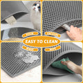 Pieviev Cat Litter Mat Trapper - 76 x 61cm Honeycomb Double Layer Tapis Litiere Chat -Traps Messes, Easy Clean and Durable (Gray) 🍁 All In One Marketplace Canada