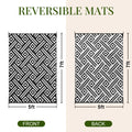 OPPODREAM Outdoor Rug 5x7 Ft, Waterproof Outdoor Plastic Straw Rug for Patio, Reversible Out Door Carpet for Camping, Deck, Rv, 5 x 7 Area Carpet Balcony, Porch, Backyard, Black and White 🍁 All In One Marketplace Canada