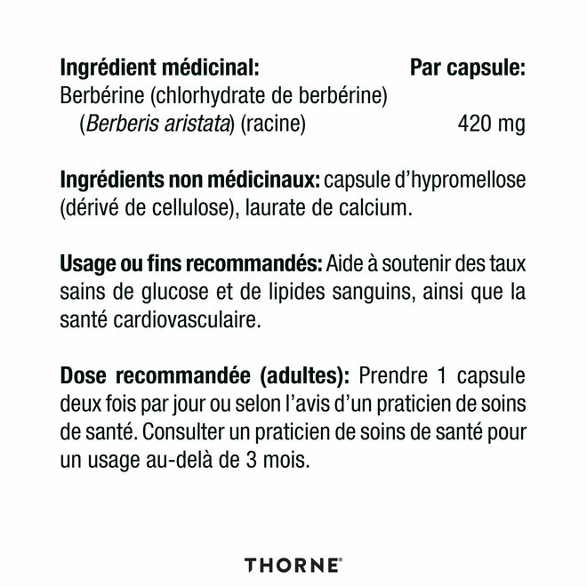 THORNE - Berberine-HP - Botanical Compound To Support Metabolism - 60 Capsules - 30 Servings 🍁 All In One Marketplace Canada