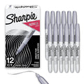 Sharpie Metallic Permanent Markers, Fine Point, Silver, 12 Count 🍁 All In One Marketplace Canada