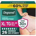 Depend FIT-FLEX Adult Incontinence Underwear for Women, Maximum Absorbency, XL, Blush, 26 Count 🍁 All In One Marketplace Canada
