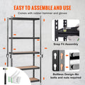 VEVOR Storage Shelving Unit, 5-Tier Adjustable, 2000 lbs Capacity, Heavy Duty Garage Shelves Metal Organizer Utility Rack, Black, 36" L x 18" W x 72" H for Kitchen Pantry Basement Bathroom Laundry 🍁 All In One Marketplace Canada