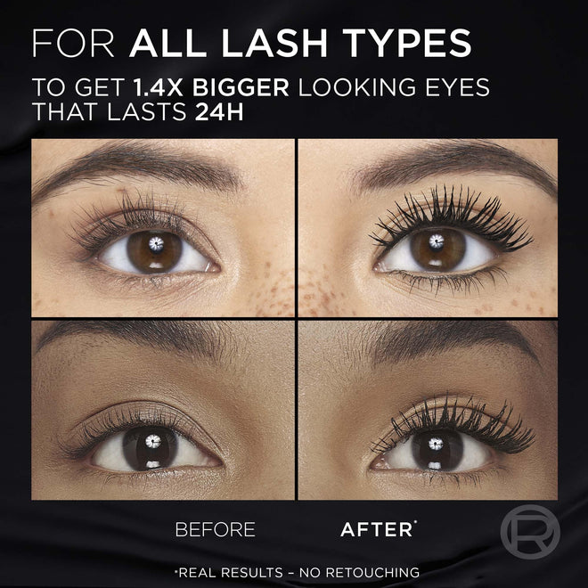 L'Oréal Paris Voluminous Panorama Mascara, Volumizing and Lengthening Mascara, Longwear, Smudge-Resistant and Washable, All Night Black, 0.33 Fl Oz (Pack of 1) 🍁 All In One Marketplace Canada