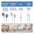 Hamilton Beach 6-Speed Electric Hand Mixer for Baking, 275W, Easy Clean Beaters, Dough Hooks, Whisk, Snap-On Storage Case, Blue (62677J) 🍁 All In One Marketplace Canada