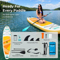 Overmont Inflatable Paddle Board 10'7" x 33" x 6", Extra Wide SUP for Adults & Beginners, 350 lb Stand Up Paddle Board with Adjustable Paddle, Pump, 3 Fins, Leash, Backpack & Repair Kit 🍁 All In One Marketplace Canada