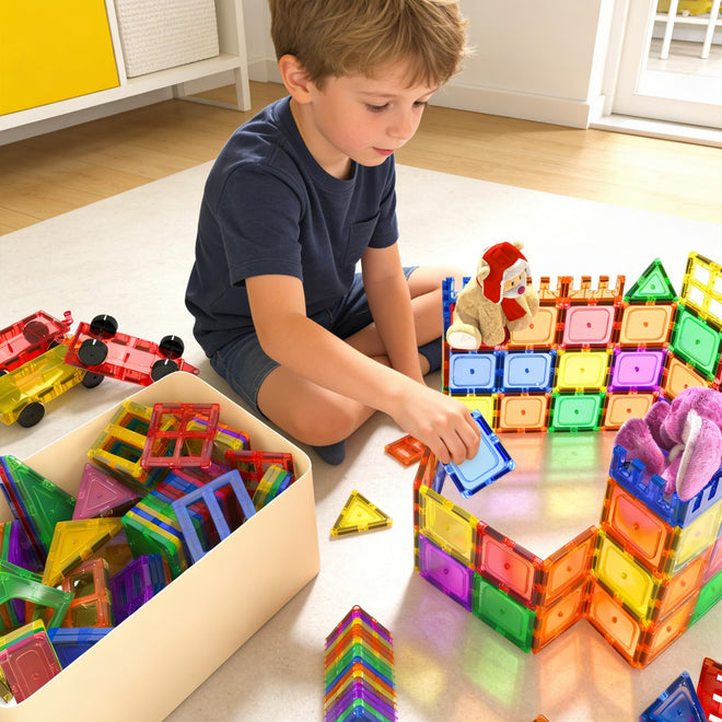 Magnetic Tiles Kids Toys STEM Magnet Toy for Toddler Magnetic Blocks Building Preschool Learning Sensory Montessori Toys for 3+ Year Old Boys and Girls, Safe Creativity Toddler Kids Toy 40PCS 🍁 All In One Marketplace Canada