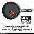 Starfrit The Rock 12'' (30cm) Non-Stick Jumbo Cooker Pan with Lid - Durable Forged Aluminum - Oven Safe - PFOA Free - Easy to Clean - Black 🍁 All In One Marketplace Canada