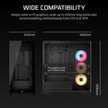 CORSAIR 3500X RS-R ARGB Mid-Tower PC Case – 3X Pre-Installed RS120-R ARGB Fans, GPU Anti-Sag Arm, Fits up to 10x 120mm Fans, Reverse Connection Motherboard Compatible – Black 🍁 All In One Marketplace Canada