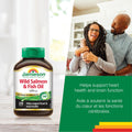 Jamieson Wild Salmon & Fish Oil 1,000 mg, No Fishy Aftertaste, Supports Heart Health and Brain Health. With Wild Alaskan Salmon, EPA, and DHA, Non-GMO, Gluten-Free, Proudly Canadian, 210 Softgels 🍁 All In One Marketplace Canada