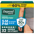 Depend FIT-FLEX Adult Incontinence Underwear for Men, Maximum Absorbency, S/M, Grey, 32 Count 🍁 All In One Marketplace Canada
