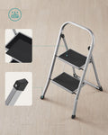 SONGMICS Step Ladder, 2-Step Ladder, Folding Ladder, Safety Lock, Space-Saving Storage, Holds up to 330 lb, Dove Gray UGSL012G01 🍁 All In One Marketplace Canada