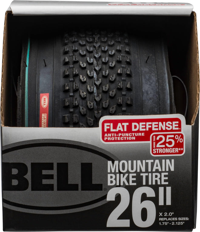Bell 7091040 Flat Defense Mountain Bike Tire, 26" x 1.75-2.125", Black 🍁 All In One Marketplace Canada