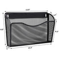 EASEPRES 3 Pack Mesh Wall Mounted File Holder Organizer Metal Hanging Vertical Paper Mails Rack Storage Wire Single Document Filling Holder Pocket for Office and Home, Black 🍁 All In One Marketplace Canada