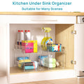 2 Tier Bathroom Storage Organizer, Vtopmart 4 Pack Clear Under Sink Organizers Vanity Counter Storage Container, Medicine Cabinet Drawers Bins, Pull-Out Organization with Track for Pantry, Kitchen 🍁 All In One Marketplace Canada