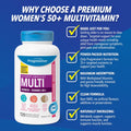 Progressive Advanced Multivitamin for Women 50+, with Black Cohosh, Chastetree, Maca, Turmeric, and CoQ10. Supports Menopause, Immunity, Heart Health, Joint Health, and Inflammation, 100% Complete, Canadian-Made, 120 Count 🍁 All In One Marketplace Canada