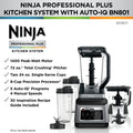 Ninja BN801C, Professional Plus Kitchen System With Auto-iQ, 72oz Pitcher, Black/Silver, 1400W (Canadian Version) 🍁 All In One Marketplace Canada