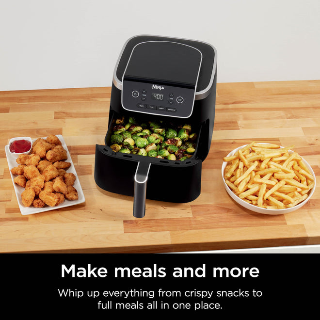 Ninja Air Fryer Pro 4in1, 5 QT (4.7 L) Capacity, Air Fry, Roast, Bake, Reheat, Dehydrate, Roast, Crisp Technology, Nonstick Basket & Crisper Plate, Grey, AF141C (Canadian Version) 🍁 All In One Marketplace Canada