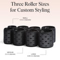 Kitsch Ceramic Thermal Hair Rollers for Women – Self Grip Hair Curlers for Heatless Curls Overnight - Volumizing Large Rollers for Short & Long Hair - For Long Lasting Frizz-Free Curls - Black, 8pcs 🍁 All In One Marketplace Canada