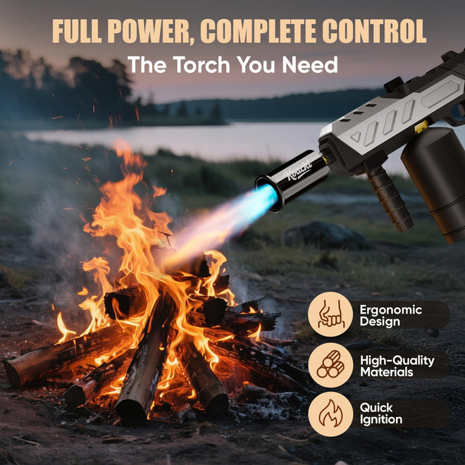 Powerful Propane Torch Gun, Blow Torch with Adjustable Flame, Flamethrower Kitchen Torch Gun Gas Welding Kits for Outdoor BBQ, Searing Steak, Camping & Charcoal Torch Lighter(Tank Not Included) 🍁 All In One Marketplace Canada
